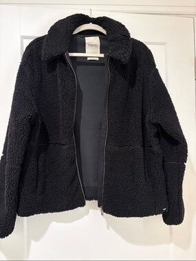 Vuori Black Teddy Sherpa Zip Jacket